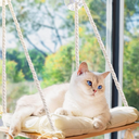 Cat Window Perch with IndustrialGrade Suction Cups  Solid Pine Wood Hammock Bed, Soft Cushion  42 lb Capacity for Cats Inside