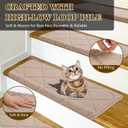 15 Pieces Ultra Plush Bullnose Carpet Stair Treads 9.5"x30" Non Slip, Self Adhesive, Pet Friendly, Washable, Reusable, Skid Resistant Indoor Stair Mats with Iron-Reinforced Edge (Diamond)