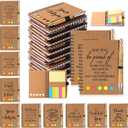 Honoson 80 Set Christmas Employee Appreciation Gift Bulk Inspirational Notebook with Sticky Note and Motivational Bamboo Ballpoint Pen for Team Group Staff Coworker Volunteer Office Must Have