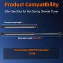 Qty (2) c16-08260 SL14-60 20in 65lb/289N Gas Strut Shock for Boat Engine Hatch Tanning Bed Parts, SL34-60 GSNI-5300-60 Spring Lift Support for Motorhome RV Door Queen Bed Truck Camper Shell