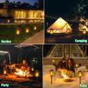 IkeeRuic Solar Lights Outdoor, Solar Torch Light with Flickering Flame for Outdoor Decor, Solar Garden Lights, Waterproof Outdoor Lighting, Flame Torches for Outside Patio Pathway Yard Decorations