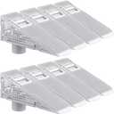 Nuanchu 8 Pcs Wedge Downspout Screen Gutter Guard Downspout Filter Gutter Leaf Debris Guards Filter Strainer for Leaves and Debris (White)