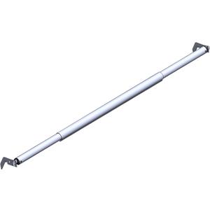 Double Layer Adjustable Crossbar and Hangers for Pipe and Drape Kit, 8-10ft Width Silvery Aluminum Backdrop Stand