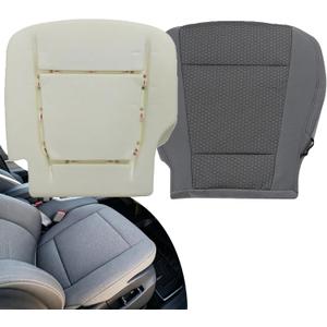 Driver Bottom Cloth Gray and Foam Cushion Replacement Seat Cover Fit for Ford F250 F350 F450 F550 XLT 2017 2018 2019 2020 2021