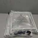 SunnyPoint 3-Tier Rolling Utility Cart  Metal Storage Organizer with Wheels, Mobile Kitchen Cart, Office & Home Organizer, White, 12" D x 16.92" W x 31.1" H