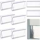 8 Pieces Window Shade for Roller Pull Down Roller Shades Handle Blinds for Windows Grips Plastic Hem Grip Hardware for Home Rv Rolling Curtain Accessories (Clear)