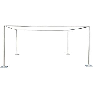15x15Ft Square Backdrop Stand Kit Heavy Duty, 5-8' H x 5-19' W Square Adjustable Pipe and Drape Aluminum Frame, Backdrop Holder for Event, Wedding, Party, Photography, Trade Show, B-Day, Banquet Decor