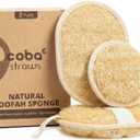 Natural Loofah Exfoliating Body & Facial Scrubber Set | 100% Plant-Based Shower Luffa Sponge for Deep Cleansing, Smooth & Glowing Skin | Bath Loofah for Women & Men