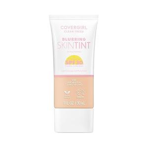 COVERGIRL Clean Fresh Blurring Skin Tint with SPF 30, 410 Fair Neutral, Liquid Foundation, Soft Matte Finish, Smooths, Brightens, Blurs Pores, Mineral Sunscreen, Vegan Formula