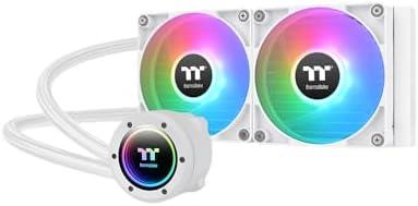 Thermaltake TH240 V2 ARGB Sync/AlO Liquid Cooler/Fan 120mm*2/PWM 500~2000 RPM/Mirror Waterblock/MB ARGB Sync Control/White, CL-W364-PL12SW-A