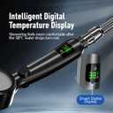 Filter Shower Head, Shower Head with Temperature Display and Filter, High Pressure Water Flow and Multiple Spray Modes (Silver)