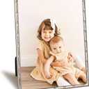 8x10 Picture Frame with Elegant Metal Bamboo Design, 8 x 10 Photo Frames with HD Real Glass, Versatile Display for Tabletop or Wall Mounting, Great for Home Decor and Gift Giving