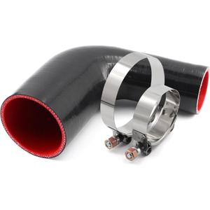 90 Degree ID 2 to 3 inches Elbow Silicone Reducer Coupler Hose 4 Ply Polyester Reinforcement with 2 Steel T Clamps for Intercooler Turbo Intake Pipe