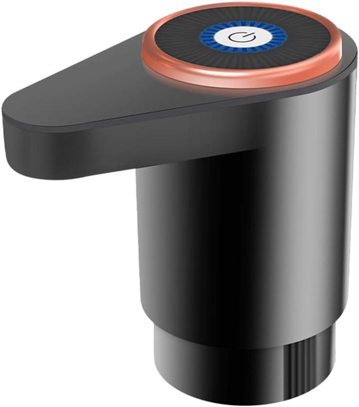 Water Dispenser for 5 Gallon Bottle, Portable USB Charging Electric Double Water Outlet Water Pump, Drinking Water Jug Pump for Home, Kitchen, Living Room, Office, Camping (Black)