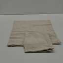 Decorative Linen Throw Pillow Covers 18x18 Set of 2 Solid handcrafted Striped Cushion Covers for Bed Soft Modern Farmhouse Neutral Pillowcase for Couch Bedroom Living Room Home Decor(Natural Beige)