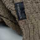 EverGrace Organic Cotton Chunky Knit Throw Blanket, 50 x 60 Stone Taupe | OCS Certified Organic Cotton, Seed Stitch Knit, Soft & Breathable, Cozy Midweight, Decorative Throw for Couch, Bed & Sofa
