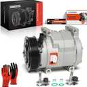 A-Premium Air Conditioner AC Compressor with Clutch Compatible with Dodge Durango 3.6L 2012-2015, with Rear A/C Only