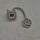 Magnetic Tiebacks for Curtains, 2 Pack Sparkling Crystal Flower Curtain Tiebacks Curtain Buckle Clips with High-Elastic Spring Wire for Home Office Decoration (White)