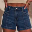 Women's Mid-Rise Slim fit Denim Shorts, Size XL