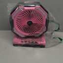Misting Fan - Pink Portable Rechargeable Fan with 9oz Water Tank, Light, Hook - Versatile, 120H MAX Cooling, Last 5H Mist, 4 Speed, Sleep Mode - Outdoor Fans for Camping, Travel, Patios