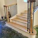 Modern Minimalist Flat Shoe (10-Pack) for 1/2" Iron Balusters Aluminum Square Baluster Base Cover, Stair Railing Hole Cover, Low Profile, Easy Install
