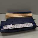 Yellow Mountain Imports American Mahjong Set, Indigo Tides - Blue Soft Case, 4 All-in-One Racks with Pushers, Wright Patterson Scoring Coins, Dice, & Wind Indicator