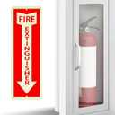 Zonon Semi-recessed Fire Extinguisher Cabinet with Reflective Sign, Steel Recessed Wall Cabinet Box, Magnetic Door with Handle, Acrylic Window, 2.5 Inch Trim, for 2.5/5/10 lb. Extinguisher