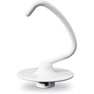 K45DH Dough Hook for KitchenAid 4.5-5 Qt Tilt-Head Stand Mixers, Coated C-Shaped Bread Hook Replacement, Fits K45 K45SS KSM75 KSM90 KSM103 KSM110 KSM150, Kneads Yeast Dough