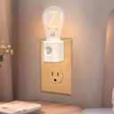 3 x LUMILECT Motion Sensor Night Light, LED Night Lights Plug into Wall, 10-100LM Dimmable Night Light P-Type for Hallway, Stairs, Bedroom, Garage, Bathroom, 2200K Amber, 1-Pack