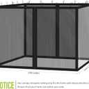 10x10 ft Mosquito Netting for Pop Up Canopy, Universal Bug Screen Tent Enclosure, Outdoor Canopy Mesh Net with Zipper Doors for Camping, Patio, Backyard (Netting OnlyBlack)