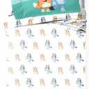 Jay Franco Kids Sheet Set with Fitted, Flat Sheets & Pillow Cover - Ultra-Soft Bedding with Pillowcase for Room Decor, White - Bluey, 3 Piece Twin