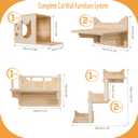 Cat Wall Shelves for Large Cats, 9PCS Solid Pine Cat Wall Furniture Set with House, Ladder Steps & Sisal Scratching Posts, Sturdy Mounted Climbing Shelves for Indoor Cats