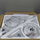 Ohniyou Ceiling Fans with Lights, 52'' Low Profile Ceiling Fan with Light and Remote/APP Control, Modern Flush Mount Ceiling Fan for Indoor Bedroom Living Room, Dimmable, Quiet DC Motor, White