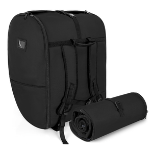 Padded Car Seat Travel Bag Compatible with Doona, Infant Car Seat Travel Bag, Foldable Car Seat Stroller Gate Check Bag for Airplane (Midnight Black)
