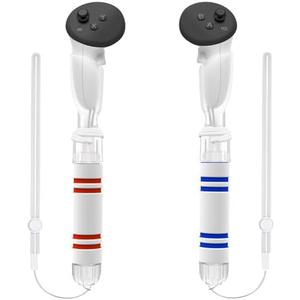 YOGES Gorilla Tag Long Arms Compatible with Meta Quest 3S/ Quest 3/ Oculus Quest 2/ Quest Pro/Rift S Controller, Beat Saber Handle Attachments VR Sticks Dual Extensions Grips for Playing VR Games (missing  blue one)