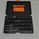 THINKWORK Bolt Extractor Kit, 38-Piece Nut Extractor Socket Set, 1/4" 3/8" 1/2" Drive Rounded Bolt Remover, Lug Nut Removal Tool for Damaged, Rusted, Rounded-Off, Stripped Fasteners