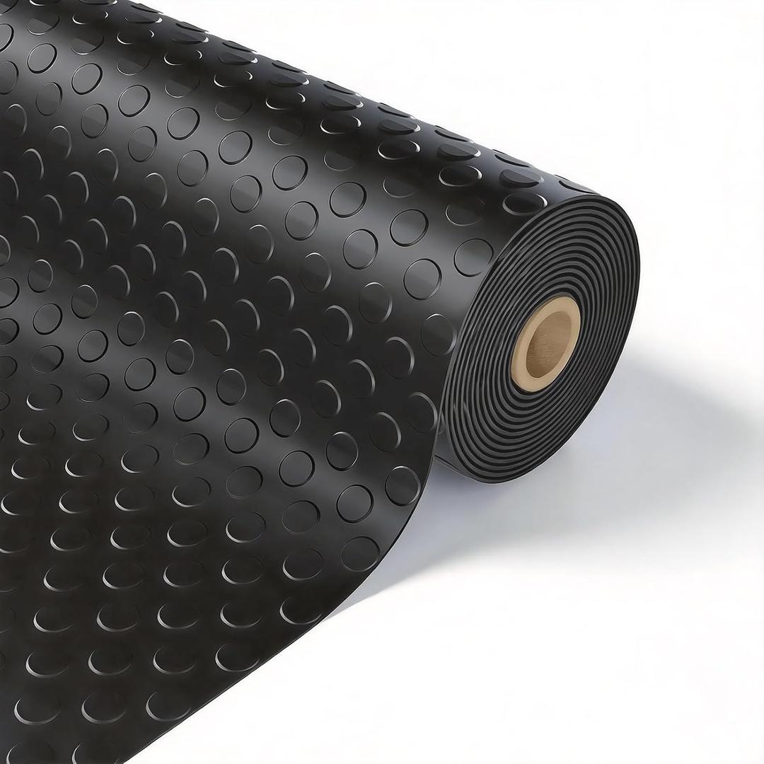 4x10 FT Garage Floor Mat, 2.8mm Extra Thick Coin Plate