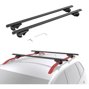 52" Universal Roof Rack Cross Bars for Raised Side Rails, 200lbs, 2Pcs