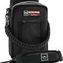 NATURE PIONEOR Water Bottle Holder with Adjustable Strap - 25/32/40oz Insulated Water Bottle Carrier Sling Sleeve with Paracord Handle & 2 Storage Pockets, Hiking, Camping, Gym (Black)