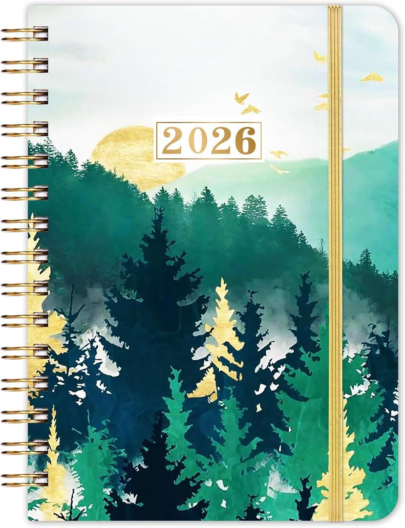 2026 Planner Planner 2026 Weekly and Monthly, Jan. 2026 Dec. 2026, 6.4" x 8.5", Calendar Planner 2026 with Tabs, Hardcover, Strong Twin-Wire Binding, Back Pocket, Inspirational Quotes Notes (Gold)