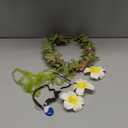 Island Princess Tutu Costume for Girls–Tropical Dress Up with Floral Headband for Toddler Kids Birthday or Halloween, Size 5-6T