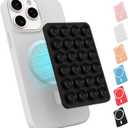 Magnetic Suction Phone Mount for MagSafe Case, Silicone Sticky Phone Grip Holder for iPhone, Removable Hands-Free Selfie/Video for TikTok & Instagram Influencer/Creator (Black)