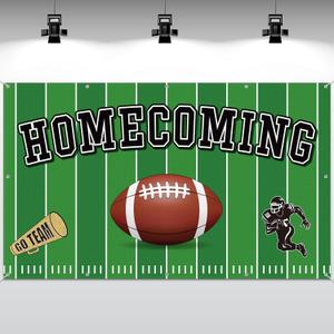 3 x 5 ft Homecoming Backdrop Banner Decoration Football Sign Waterproof 2025 HOCO Party Supplies for High School College