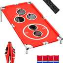 Cornhole Board Set, 4 × 2 Ft Portable Bean Bag Toss Game for Backyard