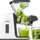 SiFENE Slow Masticating Juicer Machine, Dual 3" Wide Mouth, Anti-Clog Function, Wheatgrass, and Fruit Juice Extractor Maker. Easy to Clean & Non-BPA, White
