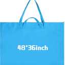 Abbylike 48 x 36 Inch Art Portfolio Bag Large Size Art Supply Bag with Nylon Shoulder Waterproof Poster Board Painting Drawing Sketch Storage Carrying Case for Christmas Artwork Gift(Blue,1 Pcs)