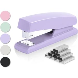 Deli Stapler, Desktop Staplers with 640 Staples, Office Stapler, 25 Sheet Capacity, Purple