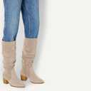 Amazon Essentials womens Tall Block Heel Boots Size US 13WC (Gray)