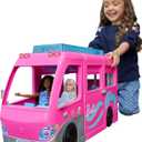 Barbie Camper, Doll Playset with 60 Accessories, 30-Inch-Slide and 7 Play Areas, Dream Camper