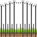 LETIANPAI 8 Pack String Light Poles,10 FT Metal Poles with Fork for Outdoor String Lights,Outdoor Light Poles with Fork,Poles/Post/Stand for Outside